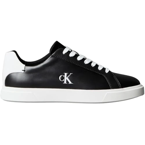 Offerta a tempo: Calvin Klein Donna Sneakers con Suola Preformata in Pelle, Nero (Black), 36 - 70% da 99.90 € a 30.01 €