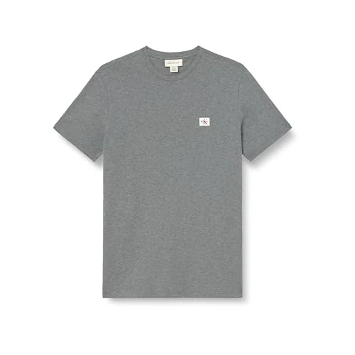 Offerta a tempo: Calvin Klein SS Badge 30S Jersey Classic Tee Lv04Rc272G, Magliette Uomo, Grey (Med Grey Htr), M - 48% da 34.90 € a 17.99 €