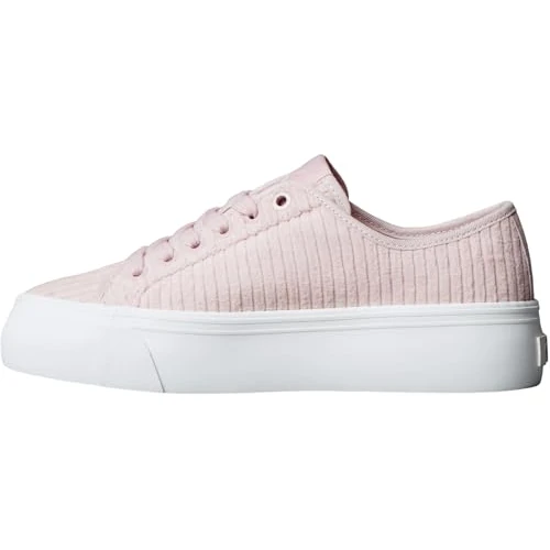 Offerta a tempo: Calvin Klein Donna Sneakers Vulcanizzate Lace Up Corduroy con Plateau, Rosa (Hushed Pink), 37 - 45% da 109.90 € a 60.07 €