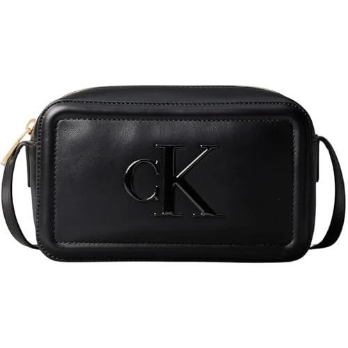 Limitiertes Angebot: Calvin Klein Damen Umhängetasche Bold Camera Bag mit Logo, Schwarz (Black), Einheitsgröße von 79.90 EUR auf 69.60 EUR (Spare 13%)