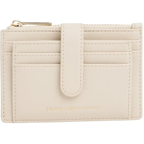 Tommy Hilfiger Damski TH Flag CC Holder AW0AW18027 uchwyt na karty, beżowy (klasyczny beżowy), jeden rozmiar, Beżowy (klasyczny beż), One Size