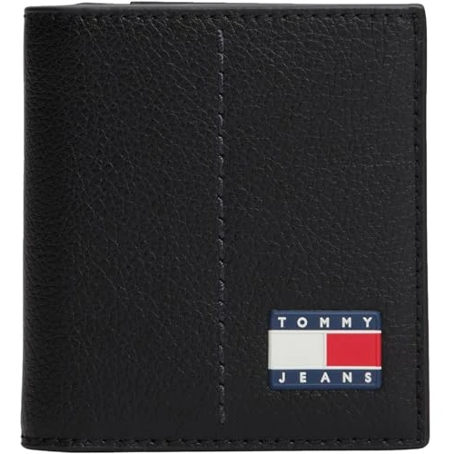 TOMMY JEANS Męskie TJM Heritage CC & Coin AM0AM13698 Inne portfele, czarne (czarne), jeden rozmiar, czarny (czarny), One Size