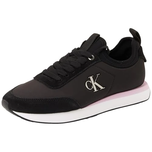 Limited-time offer: Calvin Klein Women’s Retro Sock Nylon Runner Trainers with Logo, Black (Black/Chateau/Fragrant Lilac), 3 from 54.40 £ to 54.40 £ (save 0.00%)