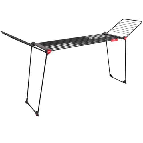 Begrenztes Angebot: Vileda Infinity Flex Ultimate Wäscheständer Black Edition | Ausziehbares schwarzes Teleskopgestell, XXL-Trockenstäbe | Klappbar & Vormontiert - Weniger Abdrücke für große Textilien | Eco-Verpackung von 85.34 EUR auf 69.98 EUR (Rabatt 18%)