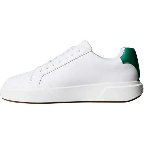 Calvin Klein Baskets Cupsole Homme Chunky Laceup en Cuir, Blanc (Bright White/Lush Meadow/Beluga), 39