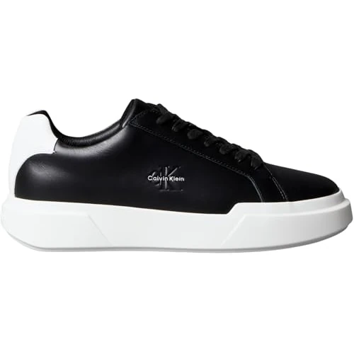 Oferta limitada: Calvin Klein Sneaker con Suela Cupsole Hombre Chunky Laceup de Piel, Negro (Black/Bright White), 41 de 129.90 EUR a 62.35 EUR (ahorro 52%)