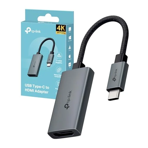 Tijdelijke aanbieding: TP-Link UA520C USB-C naar HDMI-kabel, 4K 60Hz, 10 cm lange gevlochten kabel, plug & play, ondersteunt macOS, Windows, iPadOS, iOS, Android, Linux en Chrome OS van 34.90 EUR naar 34.90 EUR (korting 0%)