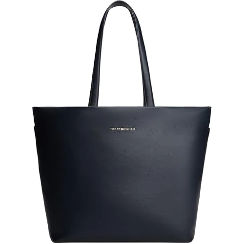 Offerta a tempo: Tommy Hilfiger TH Logotape Tote Aw0aw17693, Donna, Blue (Space Blue), One Size - 35% da 149.90 € a 96.99 €