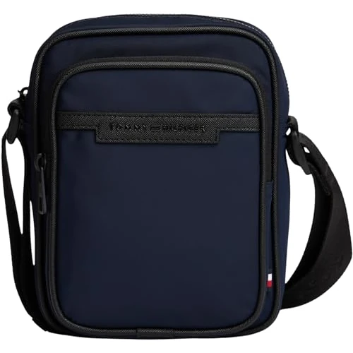 Tommy Hilfiger Heren TH REPREVE MINI REPORTER AM0AM13465 Crossover, blauw (Space Blue), één maat, Blauw (Space Blue), One Size