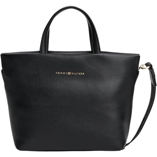 Tijdelijke aanbieding: Tommy Hilfiger Dames TH LOGOTAPE MINI TOTE AW0AW17694 draagtas, zwart (zwart), één maat, Zwart (zwart), One Size van 139.38 EUR naar 91.99 EUR (korting 34%)