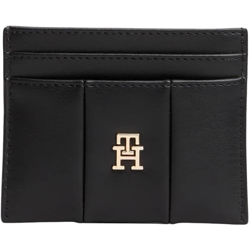 Tommy Hilfiger Damski TH ICON CC uchwyt pikowany AW0AW17745 uchwyt na karty, czarny (czarny), jeden rozmiar, czarny (czarny), One Size