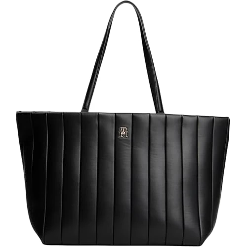 Limited-time offer: Tommy Hilfiger Women's TH GRACE TOTE AW0AW17670 Tote, Black (Black), One Size from 72.00 GBP to 61.20 GBP (save 15%)