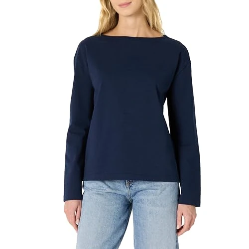 Limited offer: Amazon Essentials Women's 100% Cotton Heavyweight Relaxed-Fit Long-Sleeve Boatneck Top from 16.46 EUR to 13.99 EUR (save 15%)