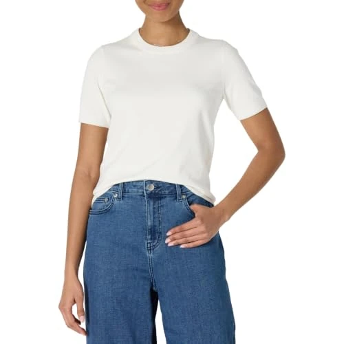 Oferta limitada: Amazon Essentials Jersey de Manga Corta y Corte Recto Mujer, Cáscara de Huevo, XXS de 16.77 € a 16.77 € (ahorro 0.00%)