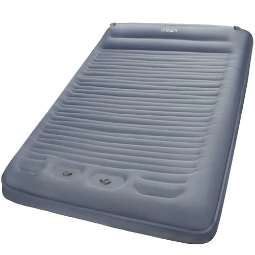 Origem Esterilla Camping 2 Personas, 14CM Ultraligero Colchón Hinchable de Aire con Bomba de Pie, Colchoneta de Gran Tamaño para Tienda de Campaña, Mochilero, Senderismo y Viajes