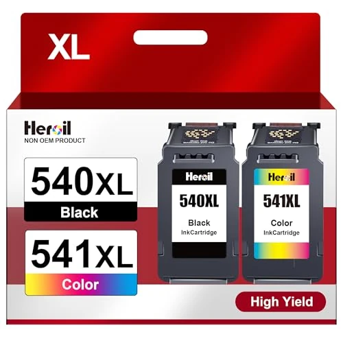 Offerta a tempo: Heroil PG540 XL Nero CL541 XL Colore Cartucce d'inchiostro Sostituzione per Canon 540 PG — 38% da 59,99 € a 37,32 €