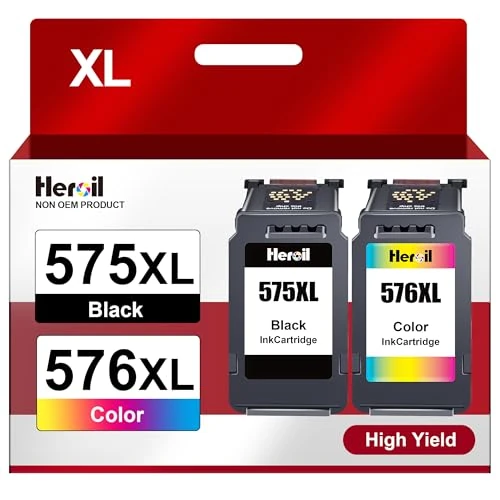 Offerta a tempo: Heroil PG-575XL CL-576XL Sostituzione per Cartucce Canon 575 576 TR4755i | 575 576 XL PG575 CL576 per PIXMA TS3750i TS3550i TS3551i TR4700 TR4750i TR4755i TR4756i(Nero Colore,2-Pack) - 30% da 43.99 € a 30.58 €