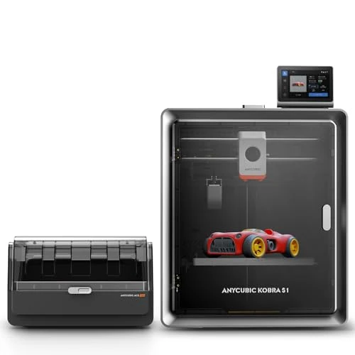 Anycubic Kobra S1 Combo Impresoras 3D,Secado e Impresión en una, 600mm/s Impresión Multicolor Rápida,Construcción CoreXY Totalmente Cerrada, Inteligente Monitor AI,Tamaño de impresión 250 x 250 x250mm