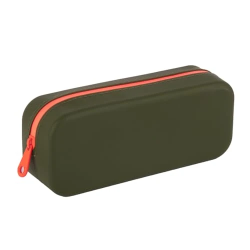 APLI 19914 Neon Collection Mehrzwecketui aus Silikon, Khaki, 185 x 75 x 55 mm