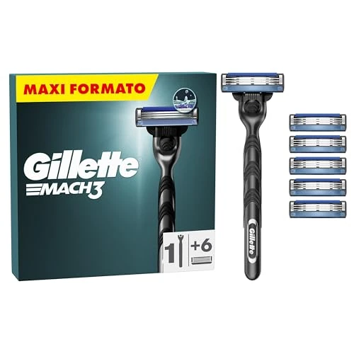 Limited-time offer: Gillette Mach3 Razor For Men, 3-Bladed Razor, 1 Mach3 Razor, 5 Razor Blade Refills from 18.00 GBP to 18.00 GBP (save 0%)
