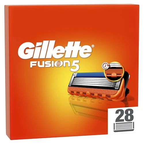 Offerta a tempo: Gillette Lamette Fusion 5, 28 Lamette per Rasoio Barba Uomo, Multicolore - 21% da 86.12 € a 67.99 €