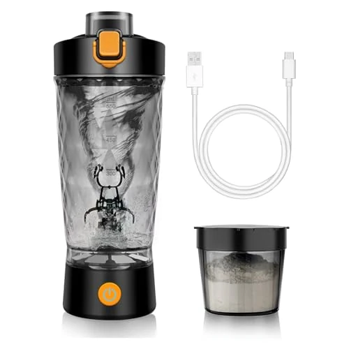 mountop Shaker Bottle 650 ml, Electric Protein Shaker, USB-C Rechargeable, Electric Mixer for Protein Shakes and Meal Replacement Shakes, BPA-Free, Made of Tritan