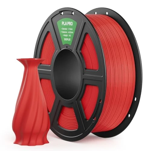 Limited-time offer: DEEPLEE PLA PRO Filament 1.75 mm, Stronger Toughness 3D Printer Filament, PLA Filament Dimensional Accuracy ±0.02 mm, Clean Wrap, Easy to Print, Suitable for Most FDM 3D Printers, Red, 1 kg from $42.99 to $11.99 (save 72.11%)