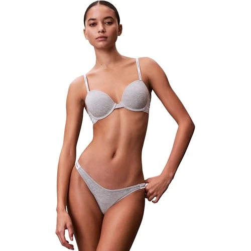 Calvin Klein Dames licht gevoerd Demi LV00QF8499 Demi, grijs (grijs heather), 32B, Grijs (Grey Heather), 70B