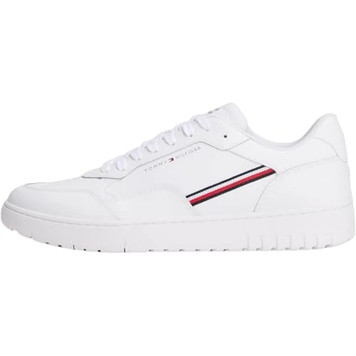 Limited-time offer: Tommy Hilfiger Men’s Basket Core Stripes Low Top Cupsole Trainers, White (White), 5.5 from 100.00 GBP to 42.52 GBP (save 57%)