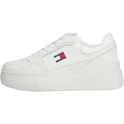 Beperkte aanbieding: Tommy Jeans TJW Retro Basket Flatform EN0EN02860 Low Top, wit (Ecru), maat 36 UK, Wit Ecru, 39 EU van 85.99 EUR naar 85.99 EUR (besparing 0%)