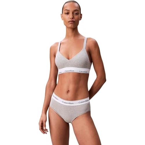 Offerta a tempo: Calvin Klein Donna Bralette Lift con Fascia con Logo, Grigio (Grey Heather), XS - 19% da 47.90 € a 38.59 €