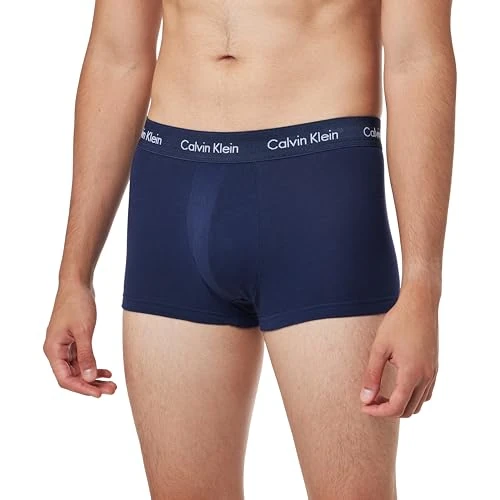 Calvin Klein Calzoncillos bóxer Hombre Pack de 3 Low Rise Trunks Ropa Interior, Verde (Blue Shadow/Supreme Green/Chalk), S