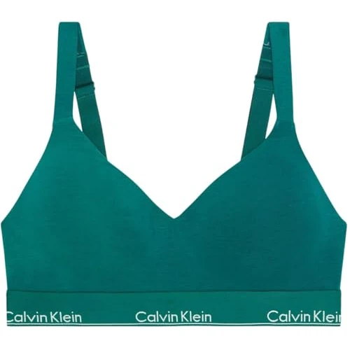 Calvin Klein Brassière Femme Lift avec Basque Emblématique, Bleu (Turf), S