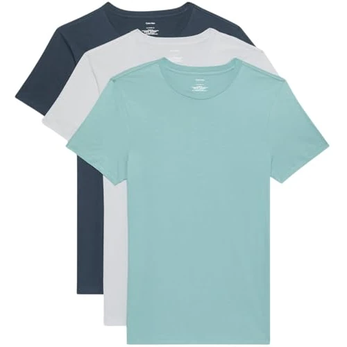 Limited-time offer: Calvin Klein Men’s 3 Pack Short Sleeve Cotton T-Shirts, Multicolor (Micro Chip/Zoni Beach/Ink), L from 40.00 GBP to 26.67 GBP (save 33%)