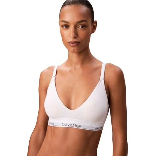 Calvin Klein Sujetador de Lactancia Mujer Lightly Lined Bralette, Blanco (White), S