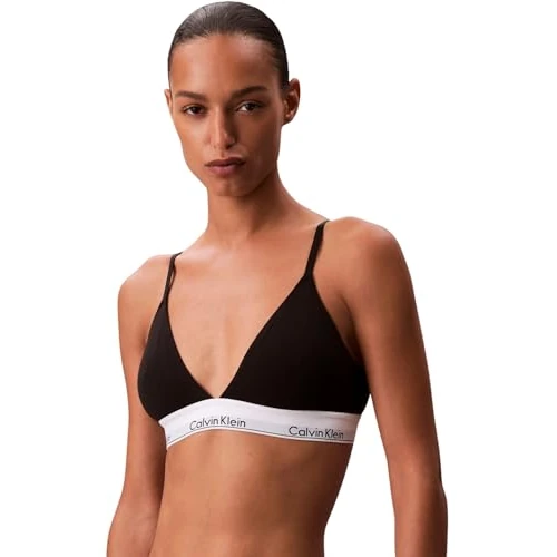 Offre limitée : Calvin Klein Soutien-Gorge Triangle Femme Lightly Lined avec Basque Élastique, Noir (Black), S de 29.81 € à 32.82 € (-10.10% de remise)