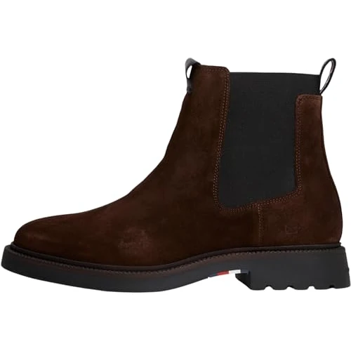Tommy Hilfiger Męskie buty Hilfiger Comfort Lwt SDE Chelsea Fm0fm05592 Low Boots, Brązowe kakao, 42 EU