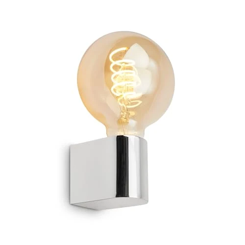 BRILONER - Spiegellamp badkamer IP44 spatwaterdicht, E27 max. 10W, wandmontage, badkamerlamp, spiegellamp badkamer, lamp badkamer, badkamerlamp wand, wandlamp badkamer, 4,5 x 8 x 9,5cm, chroom