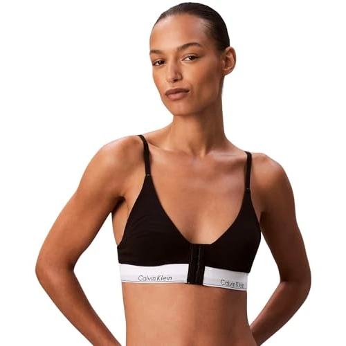 Offerta a tempo: Calvin Klein Donna Bralette Lightly Lined Triangle Scollo Profondo, Nero (Black), XXS - 59% da 42.90 € a 17.39 €