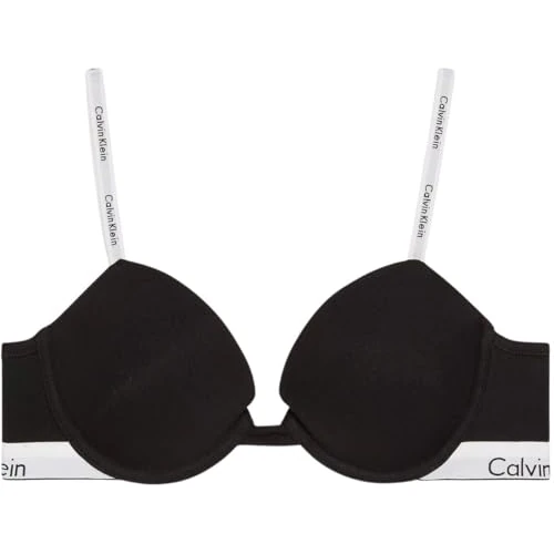 Limited-time offer: Calvin Klein Women’s Lightly Lined Demi Cup Bra with Logo Band, Black (Black), 32B from 40.00 GBP to 33.84 GBP (save 15%)