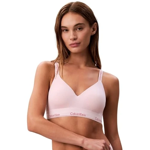 Calvin Klein Women’s Lightly Lined Bralette with Stretch Band, Pink (Potpourri), M