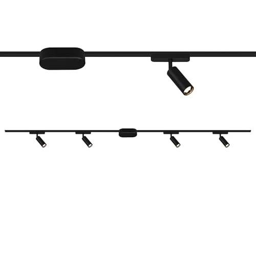Oferta limitowana: BRILONER - Luxtrail Starterset system szynowy, 4x reflektory LED, możliwość rozbudowy, obrotowy, lampy, system szyn świetlnych, reflektor sufitowy, reflektor sufitowy, reflektor sufitowy, 2 m, czarny z 254.44 zł na 254.44 zł (oszczędź 0