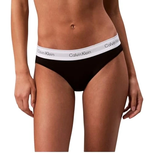 Offerta a tempo: Calvin Klein Donna Slip Taglio Bikini con Fascia con Logo, Nero (Black), XL - 15% da 24.90 € a 21.17 €