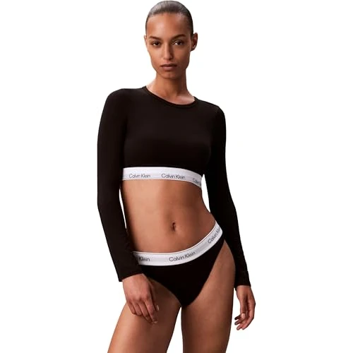 Offre limitée : Calvin Klein Brassière Femme Lightly Lined Crop Top, Noir (Black), L de 39.90 € à 27.93 € (30% de remise)