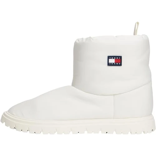 Offre limitée : Tommy Jeans Bottes Mid Boot Femme Fourrées, Ivoire (Ivory), 38 de 106.03 € à 106.03 € (0.00% de remise)