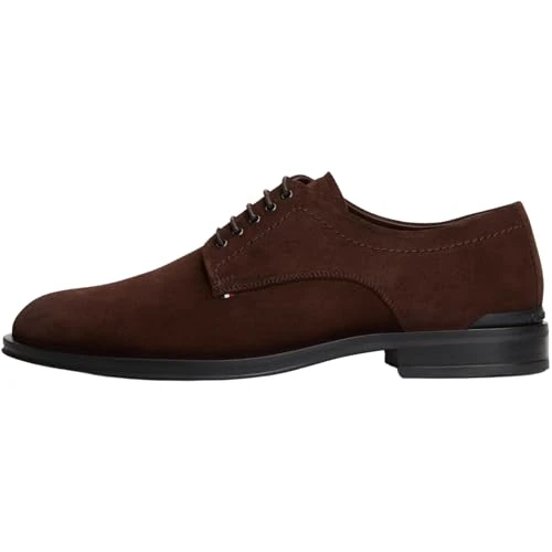 Limitiertes Angebot: Tommy Hilfiger Herren Derby Schuhe Corporate aus Wildleder, Braun (Cocoa), 42 von 149.90 EUR auf 89.00 EUR (Spare 41%)