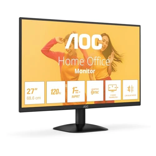 AOC 27B35HM - 27 Zoll Full HD Monitor, Adaptive Sync. (1920x1080, 100 Hz, 1x D-Sub, 1x HDMI 1.4) schwarz