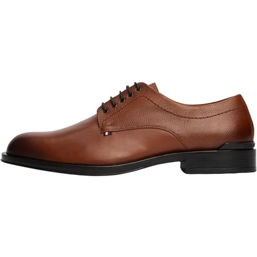 Beperkte aanbieding: Tommy Hilfiger Heren Corporate Hilfiger LTH Derby FM0FM05581 Derby schoenen, bruin (Winter Cognac), 10, Bruine Winter Cognac, 44 EU van 105.42 EUR naar 105.42 EUR (besparing 0%)