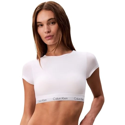 Calvin Klein Donna T-Shirt a Bralette Collo Alto