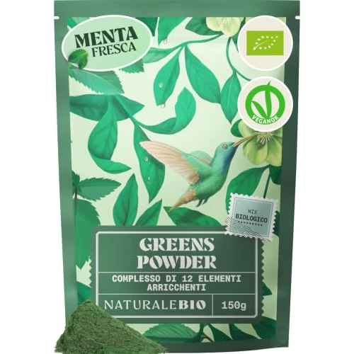 Offerta a tempo: NaturaleBio Greens Blend Bio in Polvere con sapore di Menta - 28% da 17.99 € a 12.99 €